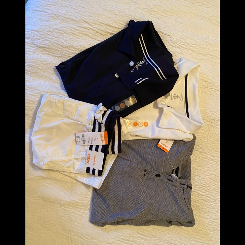 Gymboree mix and match shorts and tops